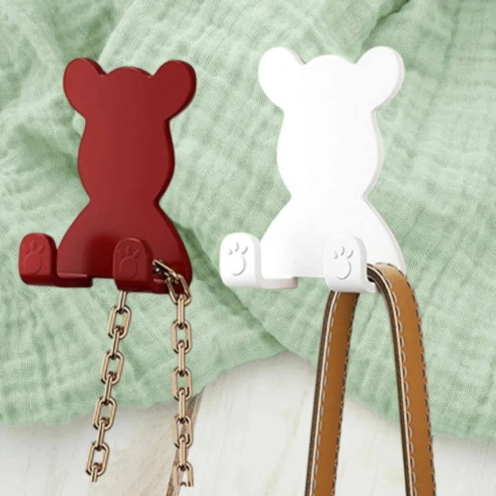 Self-Adhesive Bear Shaped Hooks for Bathroom Kitchen Closet. 2 pcs. NWT